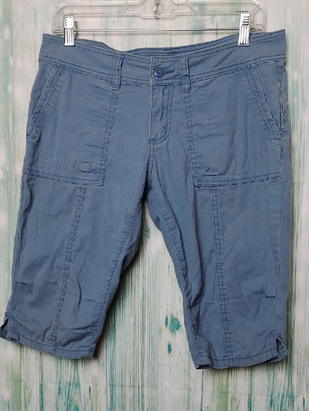 Prana Casual Mid-Length Blue Utility Shorts Size 4